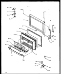 FZ DOOR Diagram and Parts List for TZI22R2L P1168013W L Amana Refrigerator