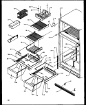 CABINET SHELVING Diagram and Parts List for TZ21R2G P1157608W G Amana Refrigerator