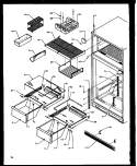 CABINET SHELVING Diagram and Parts List for TZ19R2E P1158505W E Amana Refrigerator