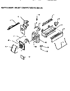 Icemaker Diagram and Parts List for TR21S4E-1196104WE  Amana Refrigerator