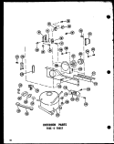 INTERIOR PARTS Diagram and Parts List for UF16 P6011729W Amana Freezer