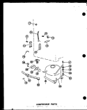 COMPRESSOR PARTS Diagram and Parts List for EU13K P6025006W Amana Freezer