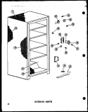 INTERIOR PARTS Diagram and Parts List for EU18K-A P6033557W A Amana Freezer
