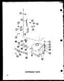 COMPRESSOR PARTS Diagram and Parts List for EU18K-A P6033557W A Amana Freezer