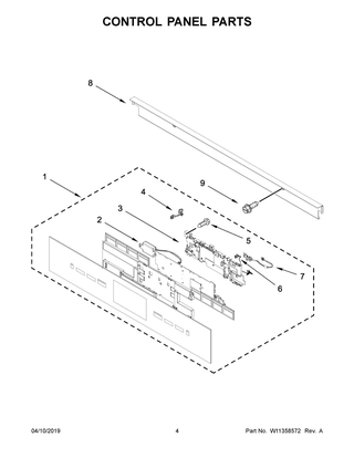 Control Panel Parts Diagram and Parts List for JMC2430IM01  Maytag Microwave