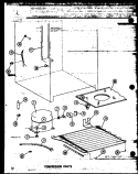 COMPRESSOR PARTS Diagram and Parts List for ESU15B P6034547W Amana Freezer