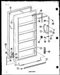 DOOR PARTS Diagram and Parts List for UF22C P6034582W Amana Freezer
