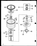 Page 14 Diagram and Parts List for LW2403 P7762120W W Amana Washer