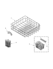 Lower Rack Parts Diagram and Parts List for MDB8949SBB0  Maytag Dishwasher