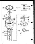 Page 14 Diagram and Parts List for LW2403 P7762127W W Amana Washer