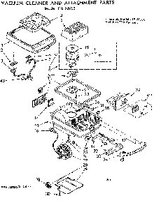 Base Assembly Diagram and Parts List for 11628982  Kenmore Canister Vacuum