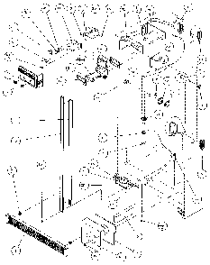 Refrigerator, Freezer Controls, And Cabinet Diagram and Parts List for 35541-P1121709W  Amana Refrigerator