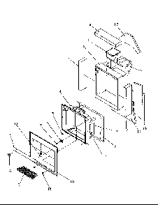 Ice And Water Cavity Assembly Diagram and Parts List for 2599A-P1190419WL  Amana Refrigerator