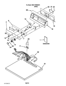 Part Location Diagram of W10396191 Whirlpool WIRING DIAGRAM
