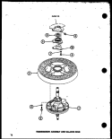 TRANSMISSION ASSY AND BALANCE RING Diagram and Parts List for TAA200 P7575108W Amana Washer