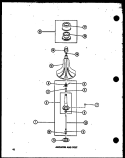 AGITATOR AND POST Diagram and Parts List for TAA600 P7575110W Amana Washer