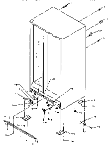 Drain And Rollers And Cabinet Back Diagram and Parts List for SS21SL-P1193801WL  Amana Refrigerator