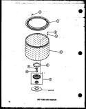 LINT FILTER AND WASHTUB Diagram and Parts List for TAA600 P7575110W Amana Washer