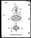 TRANSMISSION ASSY AND BALANCE RING Diagram and Parts List for TAA800 P7575103W Amana Washer