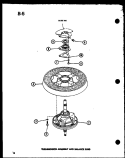 TRANSMISSION ASSY AND BALANCE RING Diagram and Parts List for TAA200 P7575113W Amana Washer