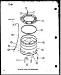 OUTER TUB Diagram and Parts List for TAA800 P7575117W Amana Washer