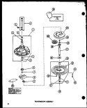 TRANSMISSION ASSY Diagram and Parts List for TAA300 P7704001W Amana Washer
