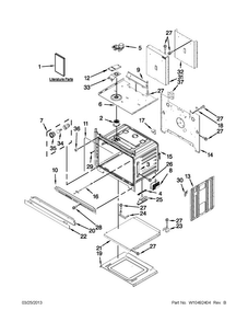 Lower Oven Parts Diagram and Parts List for MEW9627AS00  Maytag Wall Oven