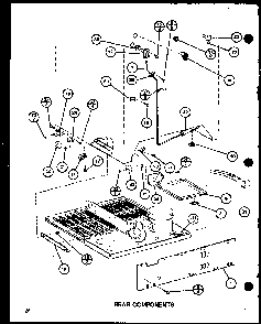 Rear Components Diagram and Parts List for TL18H-P77110-20W  Amana Refrigerator
