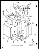 FRONT PANEL Diagram and Parts List for LWD250 P7762105W W Amana Washer