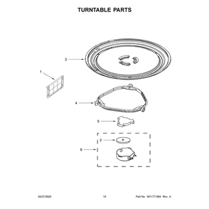Turntable Parts Diagram and Parts List for YAMV2307PFW11  Amana Range Hood
