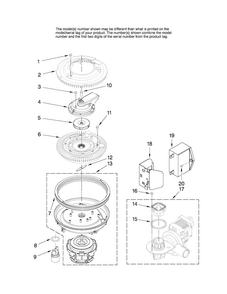 Pump And Motor Parts Diagram and Parts List for MDBH955AWB2  Maytag Dishwasher