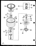 Page 8 Diagram and Parts List for LWD450 P7762108W W Amana Washer