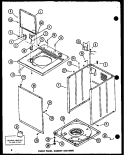FRONT PANEL. CABINET AND BASE Diagram and Parts List for LW3903L P1122404W L Amana Washer