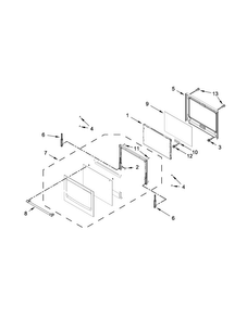 Part Location Diagram of W11578949 Whirlpool HINGE-DOOR