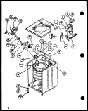 Page 4 Diagram and Parts List for CW2502L P1128404W Amana Washer