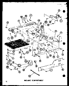 Machine Compartment Diagram and Parts List for SRI19GL-P7745504WL  Amana Refrigerator