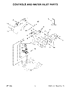 Controls And Water Inlet Parts Diagram and Parts List for 11020362813  Kenmore Washer