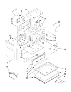 Chassis Parts Diagram and Parts List for JGS8750CDS01  Jenn-Air Range