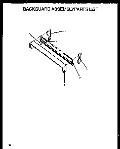 Backguard Assembly Diagram and Parts List for SBE22AX P1142412NL Amana Range