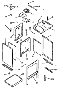 CABINET ASSY Diagram and Parts List for CARR632NWW P1142620NWW Amana Range