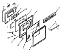 OVEN DOOR Diagram and Parts List for CARR632NWW P1142620NWW Amana Range