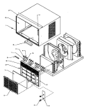 OUTER CASE & FRONT ASSY Diagram and Parts List for C142B P1184301R Amana Air Conditioner