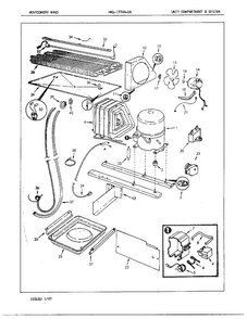 Unit Compartment/system Diagram and Parts List for 19364A  Admiral Refrigerator