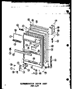 Section 8 Diagram and Parts List for ESRF-16W-AG-P60303-5WG  Amana Refrigerator