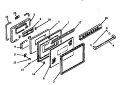 OVEN DOOR Diagram and Parts List for PHU202UWW P1130735NWW Maytag Range