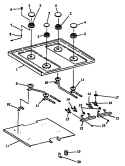 SEALED BURNER Diagram and Parts List for PHU202UWW P1130735NWW Maytag Range