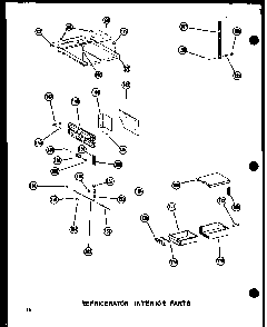 Refrigerator Interior Parts Diagram and Parts List for SRI19W-AG-P60340-24WG  Amana Refrigerator
