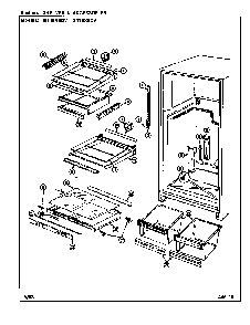 Shelves & Accessories Diagram and Parts List for GT18X8DV DC45A Maytag Refrigerator