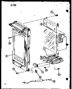 Control Panel Diagram and Parts List for RR-1010 P75414-4M Amana Microwave