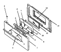 OVEN DOOR ASSY Diagram and Parts List for GAL39DA/ALL  Amana Range